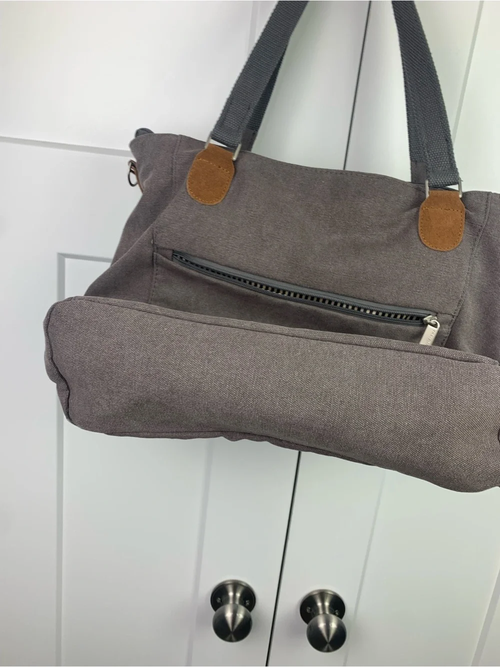 NEW Travelon Anti-Theft Heritage Tote Bag Pewter Gray Work Travel Conference